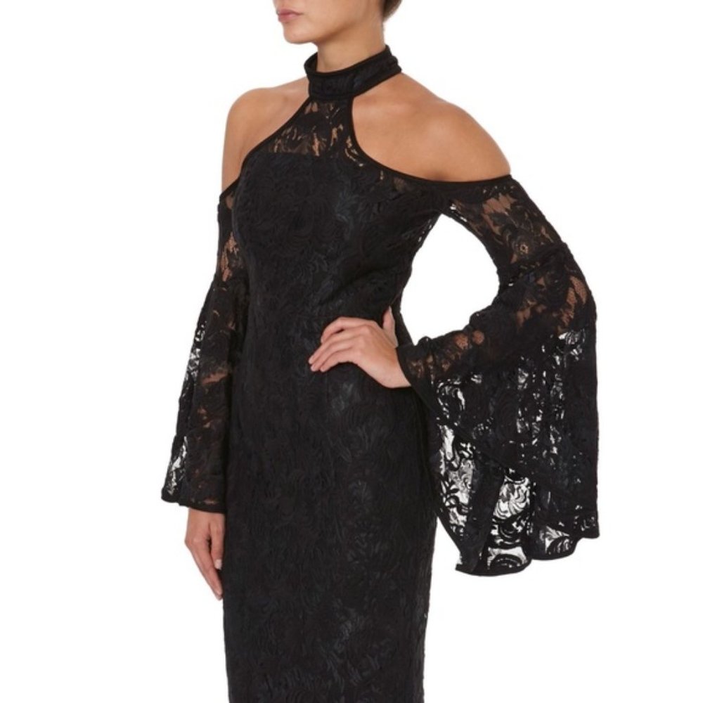 Misha Collection Poppy Lace Dress Black Sz 4